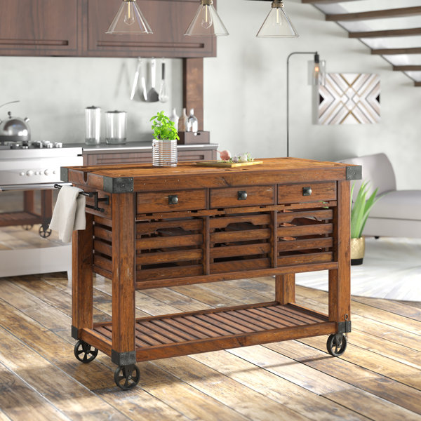 Trent Austin Design® Hintz Wood Kitchen Cart & Reviews | Wayfair